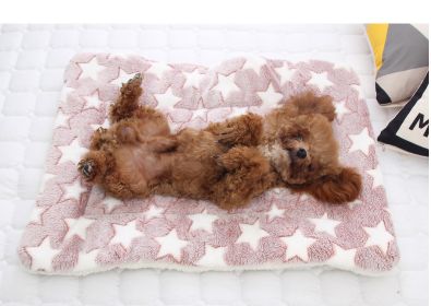 Cat dog sleeping mat warm thickened Sleeping pad blanket;  dog house warm mattress pet cushion - Curry footprints - No.6 79*60cm