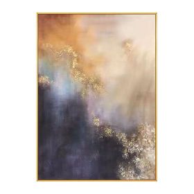 High Quality Golden Blue Black Abstract 100% Handmade Painting Modern Art Picture For Living Room Modern Cuadros Canvas Art - 150x220cm