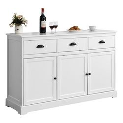 3 Drawers Console Table Sideboard Buffet Cabinet - HW61008+