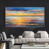 Handmade Hand Painted Wall Art On Canvas Abstract Knife Painting Landscape Dusk For Home Decoration Decor - 60X90cm