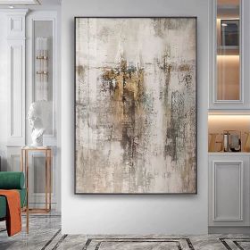 Large Size Abstract Oil Painting Beige Gold Brown Wall Art Canvas Modern Abstract Picture Home Decoration Decor Oversized Scandinavian Art - 60X90cm