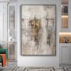 Large Size Abstract Oil Painting Beige Gold Brown Wall Art Canvas Modern Abstract Picture Home Decoration Decor Oversized Scandinavian Art - 150X220cm