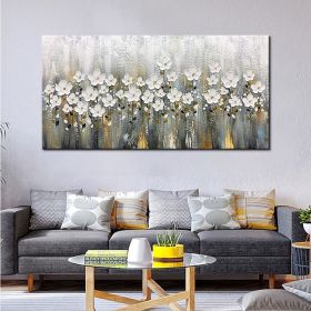 Oil Painting Handmade Hand Painted Wall Art Mintura Modern Abstract Flowers Home Decoration Decor Rolled Canvas - 50X100cm