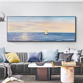 100% Handpainted gold foil circle large size square picture oil canvas painting abstract sitting room dining-room - 70x140cm