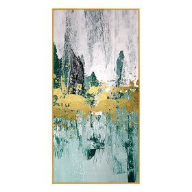 Abstract Watercolor River golden lines Wall Poster Modern Canvas Painting Art Living Room Decoration Pictures Home Decor - 90x120cm