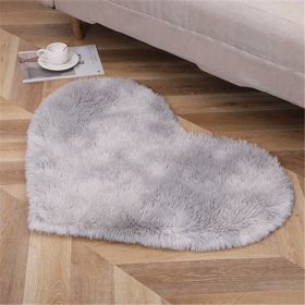 1pc, Tie-dye Silk Wool Area Rug, Plush Carpet, PV Velvet Floor Mat, 27.56*31.5inch - Tie Dye Light Gray - 27.56*31.5inch