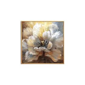 100% Hand Painted abstract Flower Art Oil Painting On Canvas Wall Art Frameless Picture Decoration For Live Room Home Decor Gift - 80x80cm