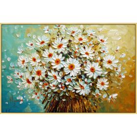 Canvas Oil Painting palette knife 3D texture acrylic Flower Wall art Picture For Living Room home decor quadros cuadro decoracion - 40x80cm