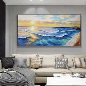 Abstract Landscape Oil On Canvas Handmade Picture Wall Art Modern Home Hotel Office Decoration Hand Painted Artwork - 50x100cm