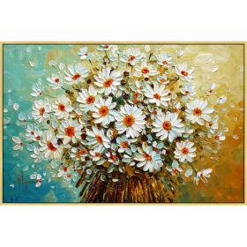 Canvas Oil Painting palette knife 3D texture acrylic Flower Wall art Picture For Living Room home decor quadros cuadro decoracion - 90x120cm