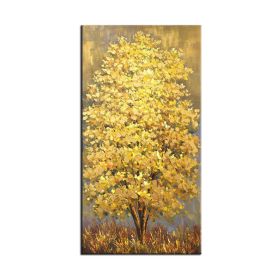 Palette Knife Money Tree 100% Hand Painted Modern Abstract Oil Painting on Canvas Wall Art for Living Room Home Decor No Frame - 90x120cm