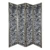 18x73" Room Divider, Herero 4-Panel Decorative Screen - as Pic