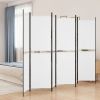 6-Panel Room Divider White 118.1"x78.7" Fabric - White