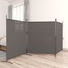 3-Panel Room Divider Anthracite 206.7"x70.9" Fabric - Anthracite