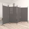 4-Panel Room Divider Anthracite 136.2"x70.9" Fabric - Anthracite