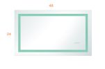 48 x24 Inch LED Mirror Bathroom Vanity Mirrors with Lights, Wall Mounted Anti-Fog Memory Large Dimmable Front Light Makeup Mirror - as Pic