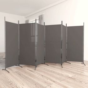 6-Panel Room Divider Anthracite 204.7"x70.9" Fabric - Anthracite