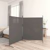 2-Panel Room Divider Anthracite 137"x70.9" Fabric - Anthracite