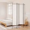 4-Panel Room Divider White 63"x86.6" Fabric - White