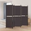 6-Panel Room Divider Brown 118.1"x70.9" Fabric - Brown