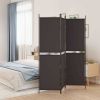 3-Panel Room Divider Brown 59.1"x70.9" Fabric - Brown