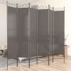 6-Panel Room Divider Anthracite 94.5"x86.6" Fabric - Anthracite