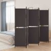 5-Panel Room Divider Brown 98.4"x70.9" Fabric - Brown