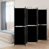 5-Panel Room Divider Black 98.4"x70.9" Fabric - Black