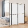 4-Panel Room Divider White 78.7"x70.9" Fabric - White