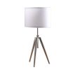 34.25" - 29.25" In Mid-Century Adjustable Tripod Chrome/Silver Metal Table Lamp - as Pic