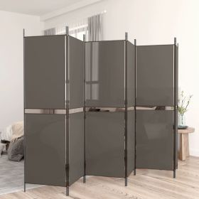 6-Panel Room Divider Anthracite 118.1"x78.7" Fabric - Anthracite