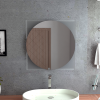 Merrimac Square Bathroom Mirror with Sandblasting Borders Clear - as Pic