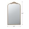 24" x 42" Gold Arch Mirror, Baroque Inspired Wall Decor for Bathroom Bedroom Living Room - as Pic