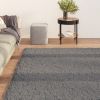 Washable Rug Soft Shaggy Anthracite 63"x90.6" Anti Slip - Anthracite