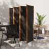 6-Panel Room Divider Black 165.4"x70.9" - Black