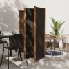 4-Panel Room Divider Black 110.2"x70.9" - Black