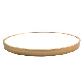 28" Wall Round Circle Mirror Bathroom Make Up Vanity Mirror - Golden - as Pic