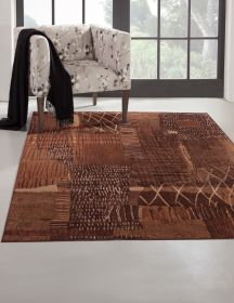 Natoma Rust/Brown/Golds Area Rug 8x10 - as Pic