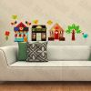 Cartoon House Collection - Wall Decals Stickers Appliques Home Dcor - HEMU-JM-8250