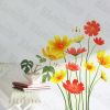 Art Flowers - Wall Decals Stickers Appliques Home Dcor - HEMU-XY-8120