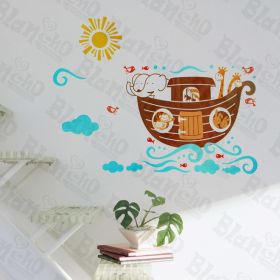 Elephant's Ship - Wall Decals Stickers Appliques Home Dcor - HEMU-JM-8240