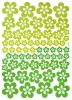 Green Blossoming Flowers - Large Wall Decals Stickers Appliques Home Decor - HEMU-HL-2135