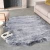 Black Faux Fur Area Rug 2x3 - as Pic