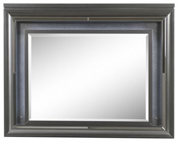 ACME Sawyer Mirror w/LED, Metallic Gray 27974 - as Pic