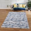 Milano Collection Nautical Navy Blue Woven Area Rug - as Pic