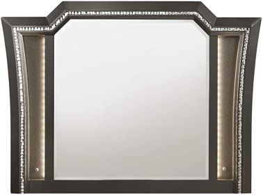 ACME Kaitlyn Mirror, Metallic Gray 27284 - as Pic