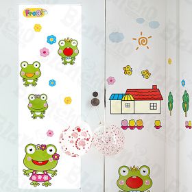 Happy Frog - Wall Decals Stickers Appliques Home Dcor - HEMU-HL-969