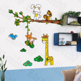 Giraffe Friends - X-Large Wall Decals Stickers Appliques Home Decor - HEMU-HL-6810