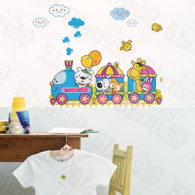 Animal Train - Wall Decals Stickers Appliques Home Decor - HEMU-LB-1647