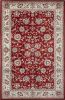 Stylish Classic Pattern Design Traditional Floral Filigree Bordered Area Rug - Red|Ivory - 2' X 3'